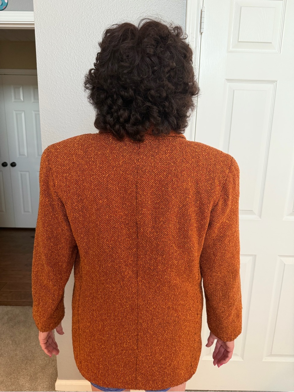 Vintage Lilli Ann Collections Union Made Wool Blazer, Burnt Orange, Size Large - Picture 4 of 10